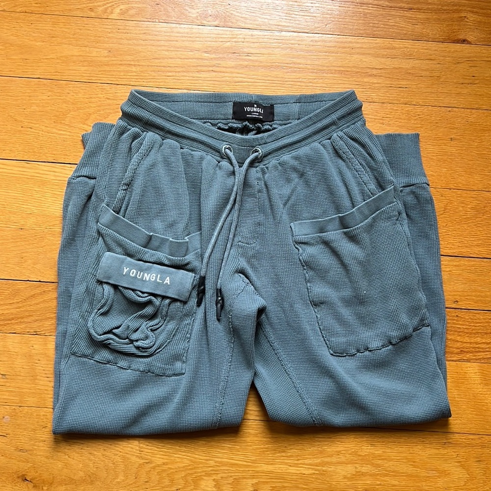 Men’s YOUNGLA joggers. Size large